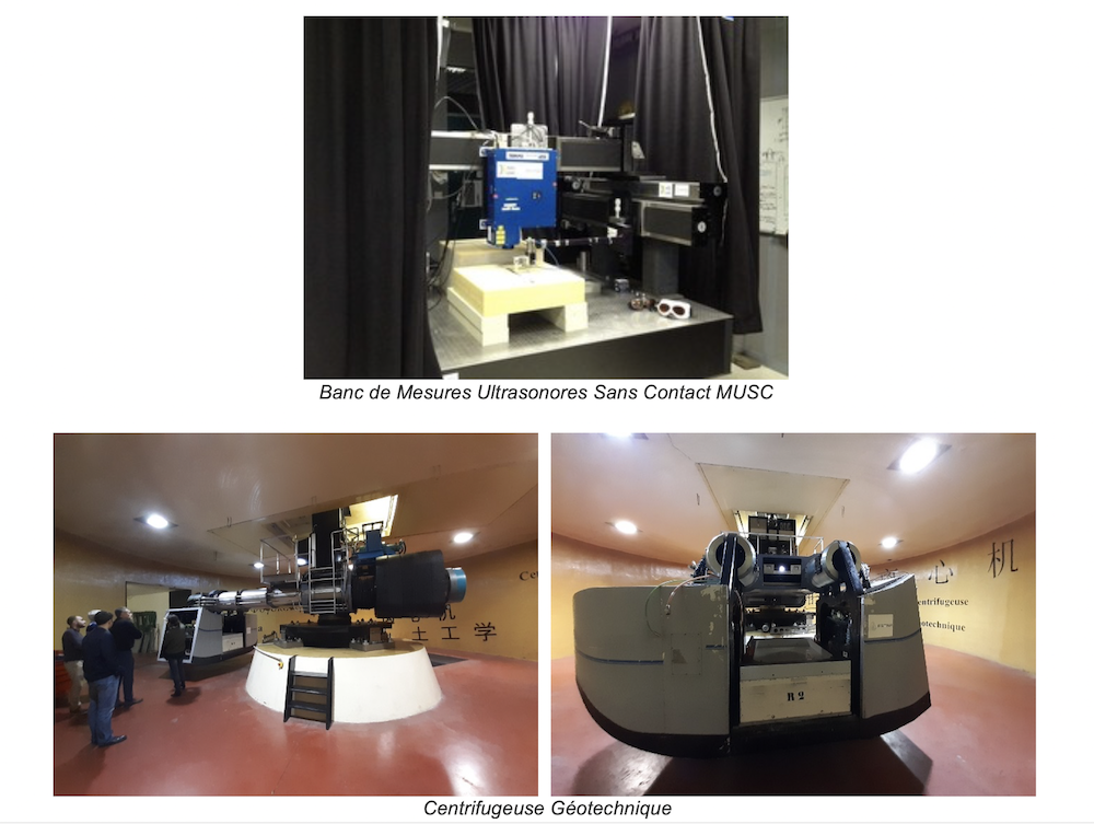 Banc de Mesures Ultrasonores Sans Contact MUSC et Centrifugeuse Géotechnique